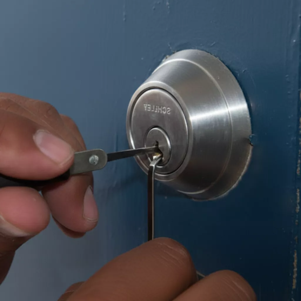 Cerrajero abriendo una puerta de vivienda en Calonge